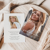 卒業 |繊細な台本と2枚の写真 案内状