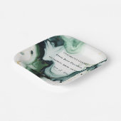 卒業、美しい緑のターコイズゲート大理石 ペーパープレート (傾斜あり)