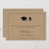 卒業/誕生日パーティーサンキューカード サンキューカード (正面/裏面)