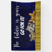 卒業、退職等 横断幕 (縦)