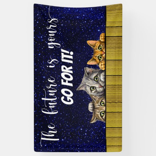 卒業、退職等 横断幕 (縦)