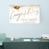 卒業、金ゴールド紙吹雪 横断幕 (トレードショー)