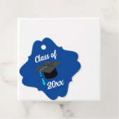 卒業 |青 |パーソナライズされた | |ギフトラベル フェイバータグ (インサイチュ)