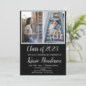 卒業、2023年クラス、フォト招待状 招待状 (スタンド正面)
