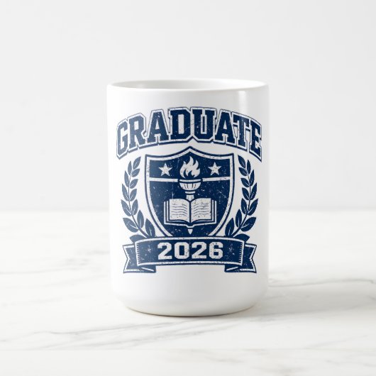 卒業 2026 – 達成の節目 大学 コーヒーマグカップ (中央)