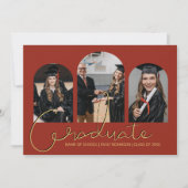 卒業 | 3アーチ型フォトコラージュのお知らせ 案内状 (正面)