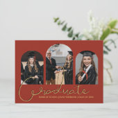 卒業 | 3アーチ型フォトコラージュのお知らせ 案内状 (スタンド正面)