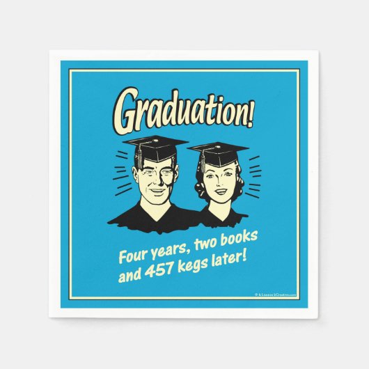 卒業: 4年2冊 スタンダードカクテルナプキン (正面)