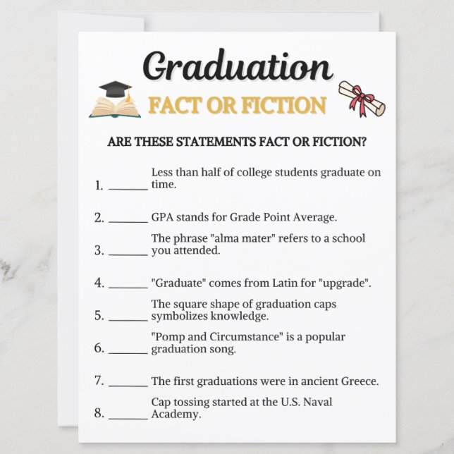 卒業 Fact or Fiction ゲーム (正面)