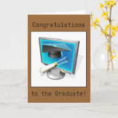 卒業- IT/Computer カード (黄色い花)