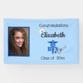 卒業, R N,登録ナース,キャップ,カスタム 横断幕 (横)