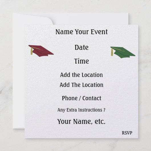 卒業 - SRF 招待状 (裏面)