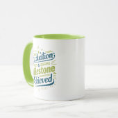 卒業Aマイルストーン達成、グリーン マグカップ (正面左)