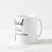 卒業add name class of 20xxおめでとうadd pho コーヒーマグカップ (正面右)