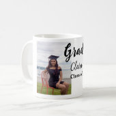 卒業add name class of 20xxおめでとうadd pho コーヒーマグカップ (正面左)