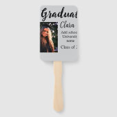 卒業add name class of 20xxおめでとうadd pho ハンドファン (裏面)