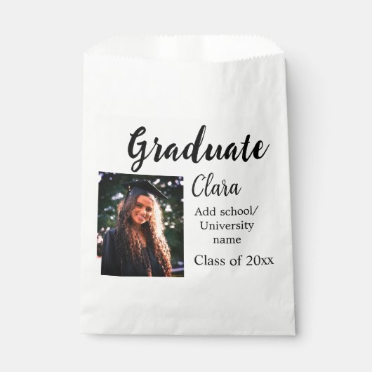 卒業add name class of 20xxおめでとうadd pho フェイバーバッグ (正面)