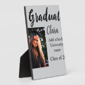卒業add name class of 20xxおめでとうadd pho フォトプラーク (側面)