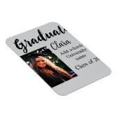 卒業add name class of 20xxおめでとうadd pho マグネット (右側)