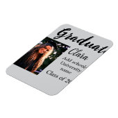 卒業add name class of 20xxおめでとうadd pho マグネット (左側)