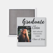 卒業add name class of 20xxおめでとうadd pho マグネット (正面/裏面)