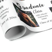 卒業add name class of 20xxおめでとうadd pho ラッピングペーパー (ロールコーナー)