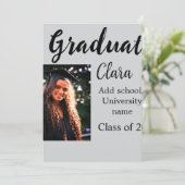 卒業add name class of 20xxおめでとうadd pho 招待状 (スタンド正面)