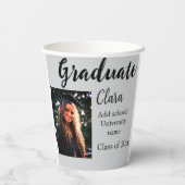 卒業add name class of 20xxおめでとうadd pho 紙コップ (裏面)