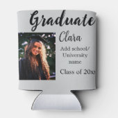 卒業add name class of 20xxおめでとうadd pho 缶クーラー (裏面)