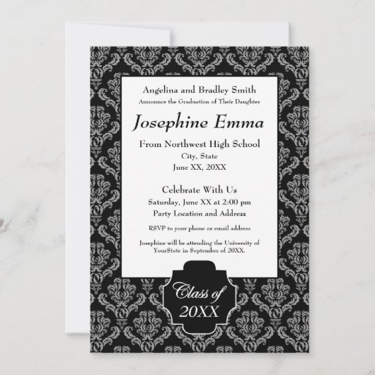 卒業Annoucementおよび招待状 招待状 (正面)