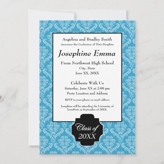 卒業Annoucementおよび招待状 招待状 (正面)