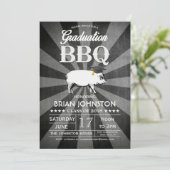 卒業BBQの招待状(黒板) 招待状 (スタンド正面)