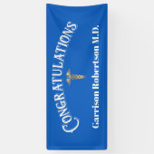 卒業Blue MDドクターバナーおめでとう 横断幕 (縦)