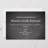 卒業Chalkboardフォトフレーム 招待状 (裏面)