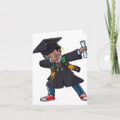 卒業Cl Of 2025 Dabbing Boy Black Graduate D カード (正面)