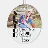 卒業DIY写真の思い出 セラミックオーナメント (左)