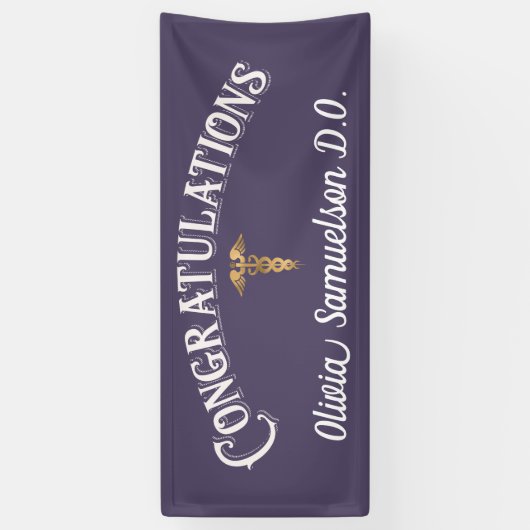 卒業DOドクターバナーおめでとう 横断幕 (縦)