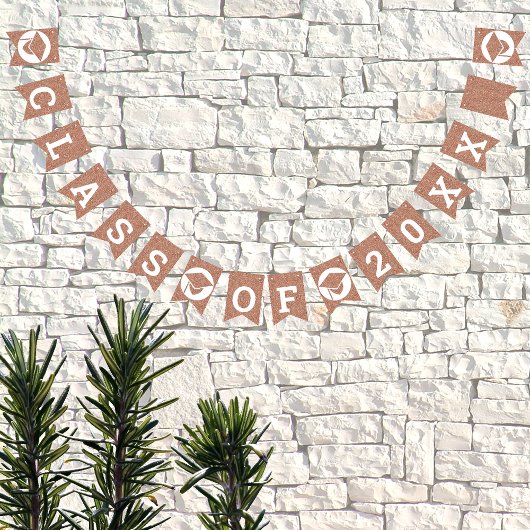 卒業Glamバラ金ゴールドあなたのクラスを作成 バンティングフラッグ