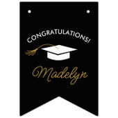 卒業Kから12フォトブラックと金ゴールドバントFl バンティングフラッグ (第1の旗)