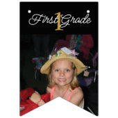 卒業Kから12フォトブラックと金ゴールドバントFl バンティングフラッグ (第3の旗)