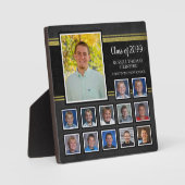 卒業K-12の写真 |ブラック&金ゴールド | Keepsake フォトプラーク (正面)