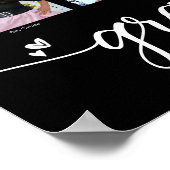 卒業K-12スクリプトモダンフォトコラージブラック ポスター (角)