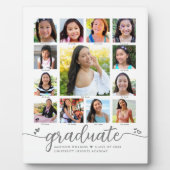 卒業K-12スクリプトモダンフォトコラージホワイト フォトプラーク (正面)