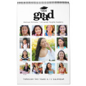 卒業K-12スクリプト写真コラージュはっきりした15か月 カレンダー (カバー)