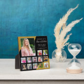 卒業K-12フォトコラージュブラック金ゴールド フォトプラーク (インサイチュ)