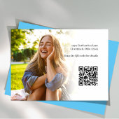 卒業QRコードモダンミニマル写真 エンクロージャーカード