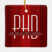 卒業Red PhDセラミックオーナメント セラミックオーナメント (正面)