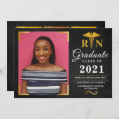 卒業RNアナウンスフォトカード招待状 招待状 (正面/裏面)
