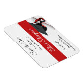 卒業Save the Date Black Red Cap Tassel マグネット (右側)
