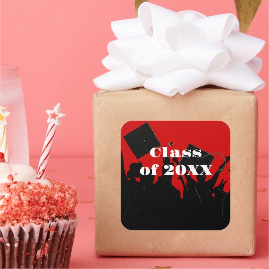 卒業Tシャツとギフト スクエアシール (パーティー)